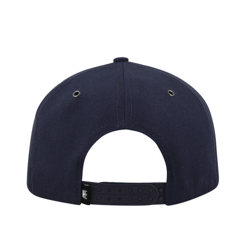 uflex-fashion-6-panel-snapback-flat-peak-cap-navy-grey-melange-back