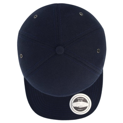 uflex-fashion-6-panel-snapback-flat-peak-cap-navy-top