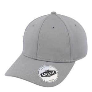 uflex-poly-recycled-birdseye-6-panel-cap-grey