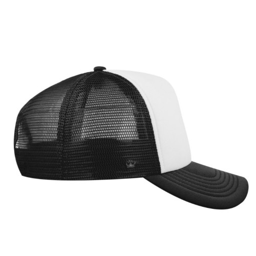 uflex-youth-curved-peak-trucker-cap-black-white-right