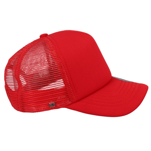 uflex-youth-curved-peak-trucker-cap-navy-red-right