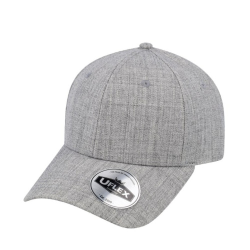 uflex-youth-snapback-6-panel-curved-peak-cap-grey-melange