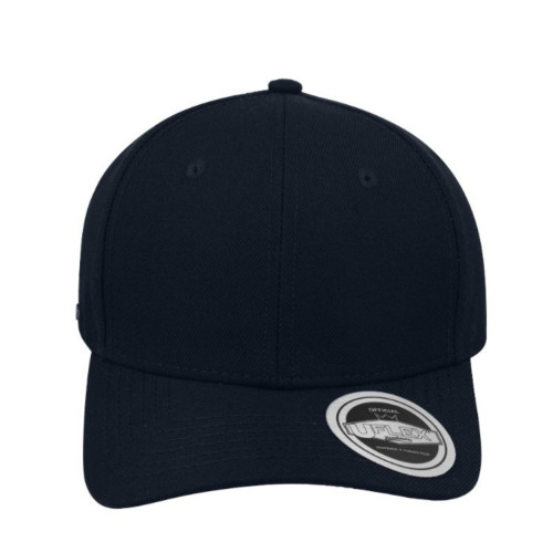 uflex-youth-snapback-6-panel-curved-peak-cap-navy-front