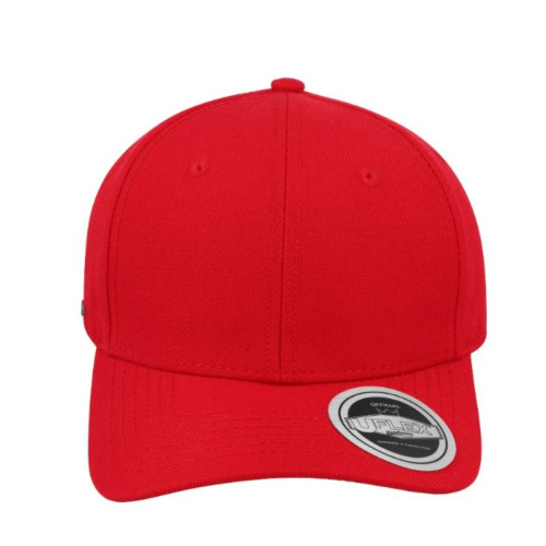 uflex-youth-snapback-6-panel-curved-peak-cap-red-front