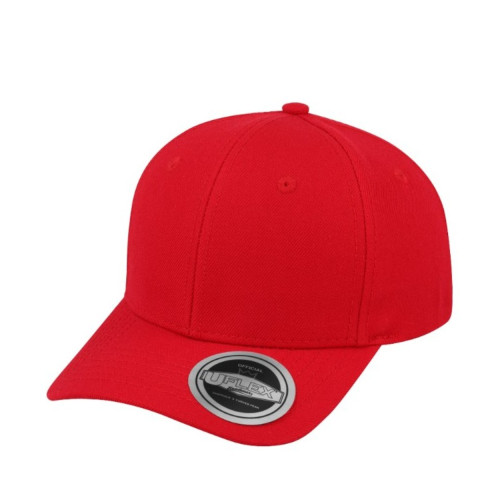 uflex-youth-snapback-6-panel-curved-peak-cap-red