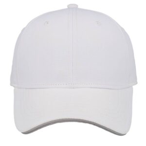 6 Panel Poly Ripstop Cap - White